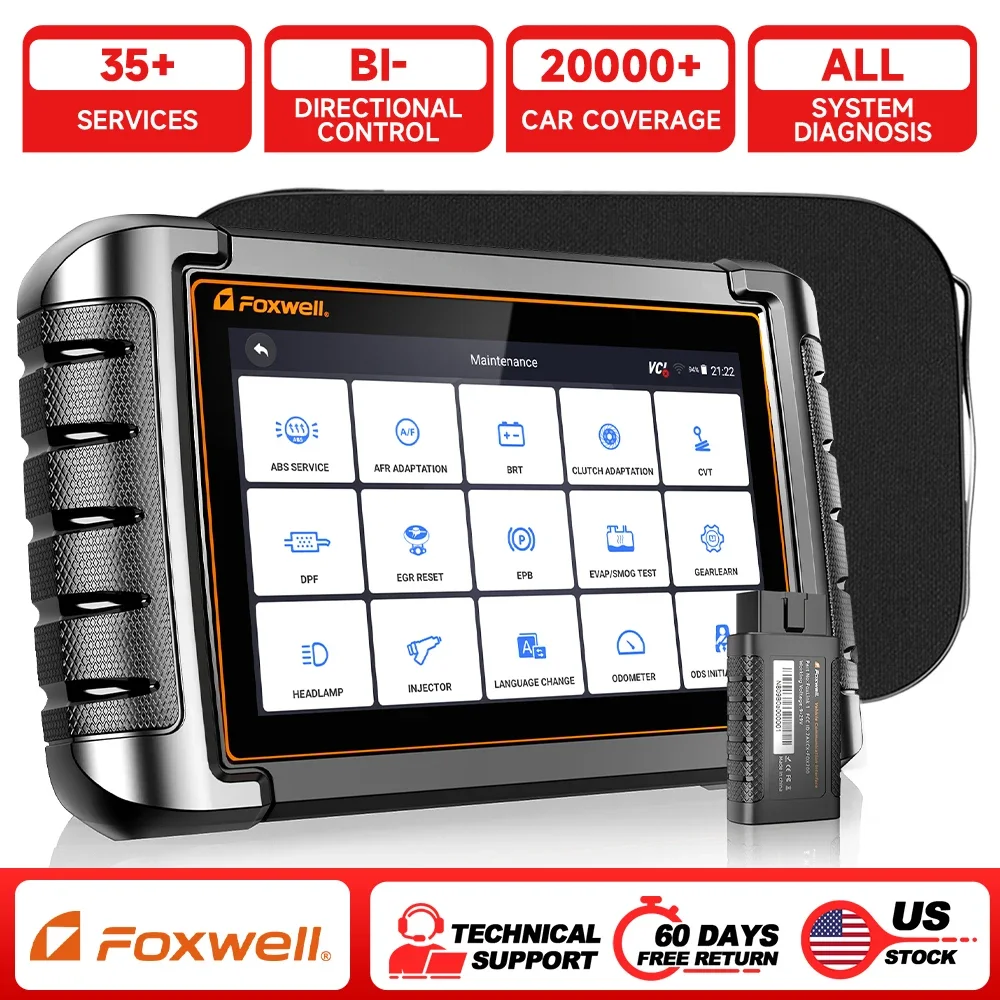 FOXWELL NT809BT Bluetooth OBD2 Автомобильный диагностический инструмент Двунаправленный 30+ сброс считыватель кодов A/F Сброс все системы OBD 2 сканер