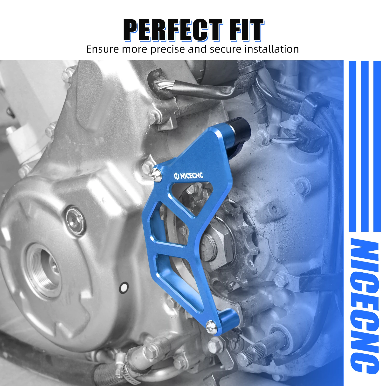 NICECNC Kettenabdeckung für Yamaha Raptor 700 2006-2026, Aluminium-Nylon-Kettenschutz für Raptor 700R ATV, Zubehör – Detail 9