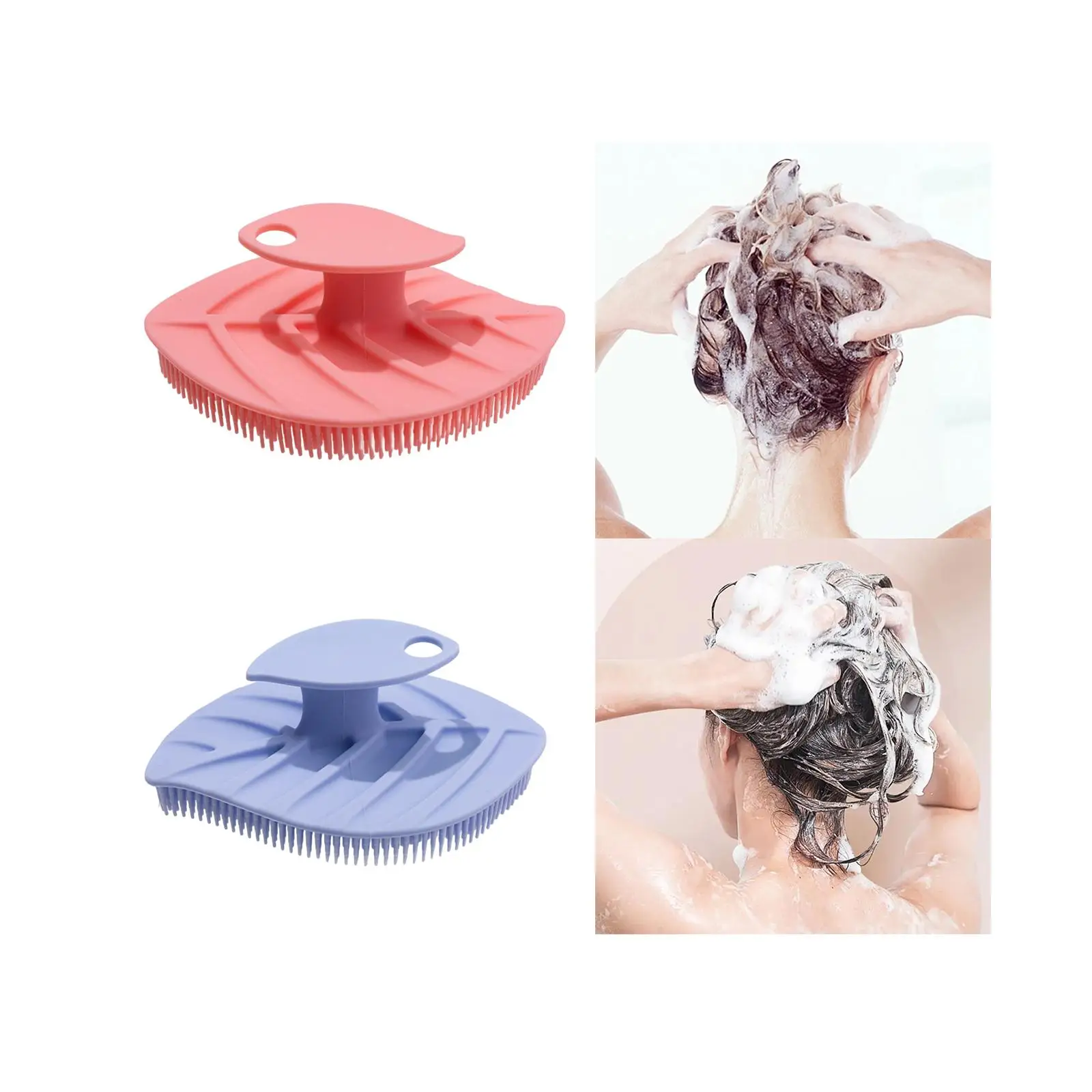 Silicone Body Scrubber, Shampoo Brush, Handheld Cleansing Skin Brush for Women