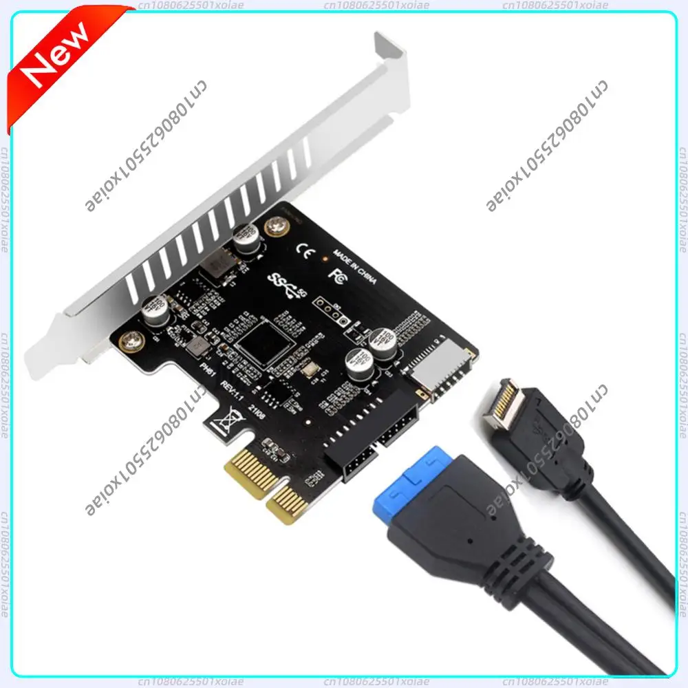 PC PCI-E To USB 3.0 Type C Front Panel Adapter 19PIN PCI-E To USB 3.0 Hub Splitter Expansion Card