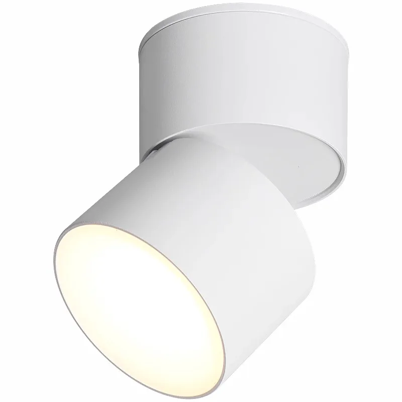 Led Downligh Surface Mounted Ceiling Lamp Adjustable Angle Foldable Spot Light Soft White Black Down Lamp 110V 220V Lighting