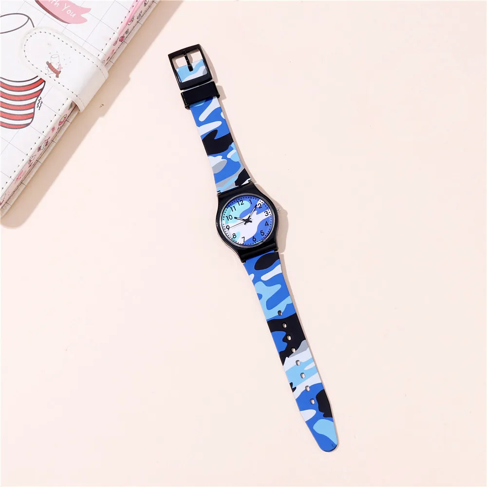 fashion camouflage strap Cartoon watch kids