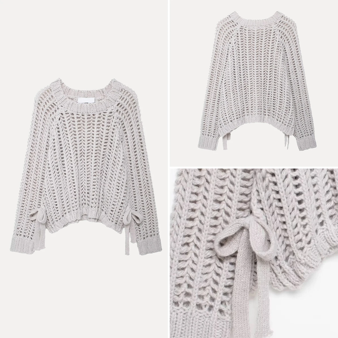 Ele Women's Knitwear 2025 Summer New Sle Side Decorated Thi Needle Casual Daily Top Quali Polyester Fiber Warmth He...