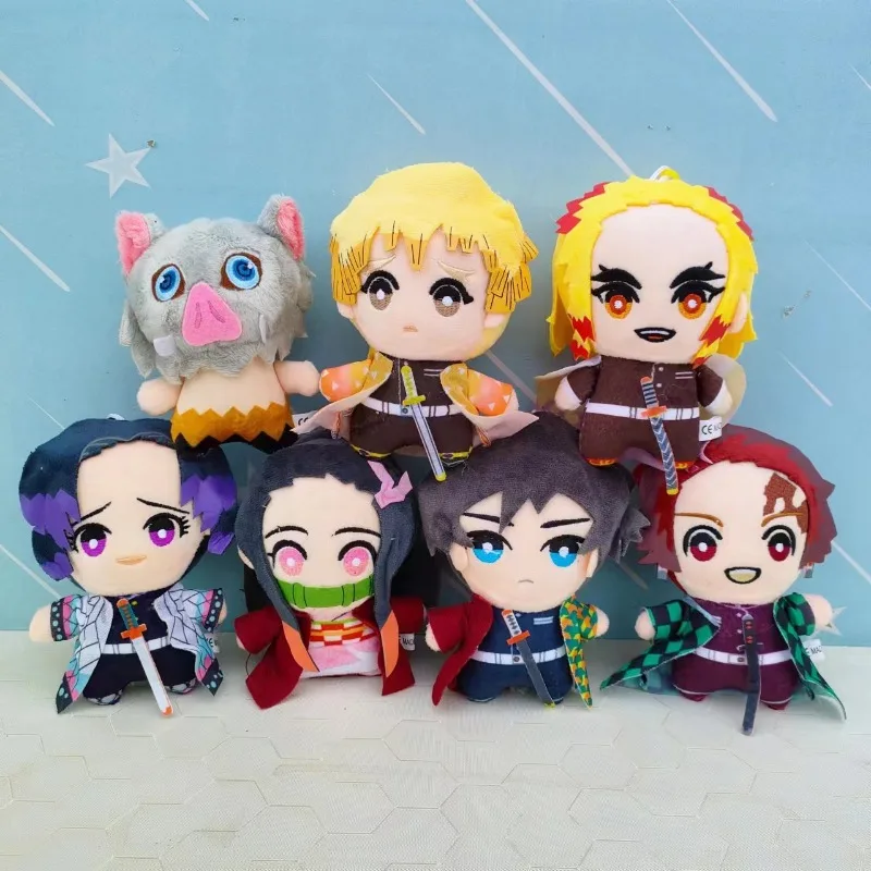 

15 см японское аниме Demon Slayer Tomioka Giyu Kamado Tanjirou Kamado Nezuko Agatsuma Zenitsu плюшевые игрушки куклы Peluche женский подарок