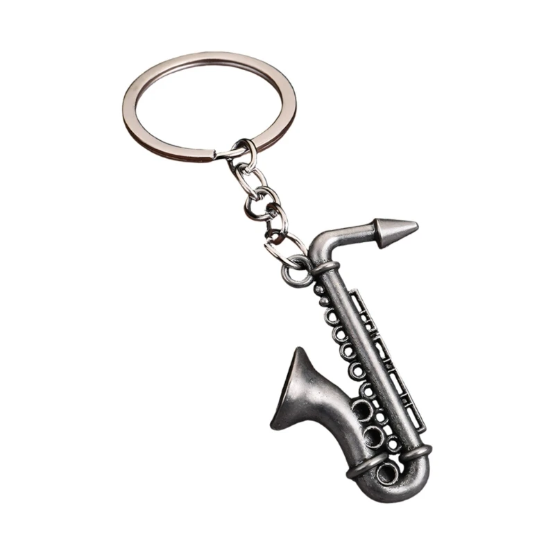 Classical Mini Sax Keychain Exquisite Metal Construction Keyring Bag Pendant For Gifts Or Collection