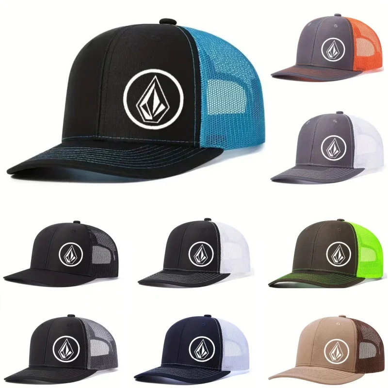 Image of Heißer Verkauf Unisex Kappe Leichte Gebogene Krempe Stil Trucker Hut Männer & Frauen Casual Outdoor Atmungsaktive Sommer Kappe