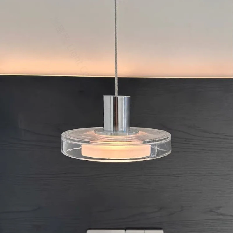 

Modern minimalist bedroom small chandelier living room dining room Italian minimalist design light luxury high-end bedside lamp