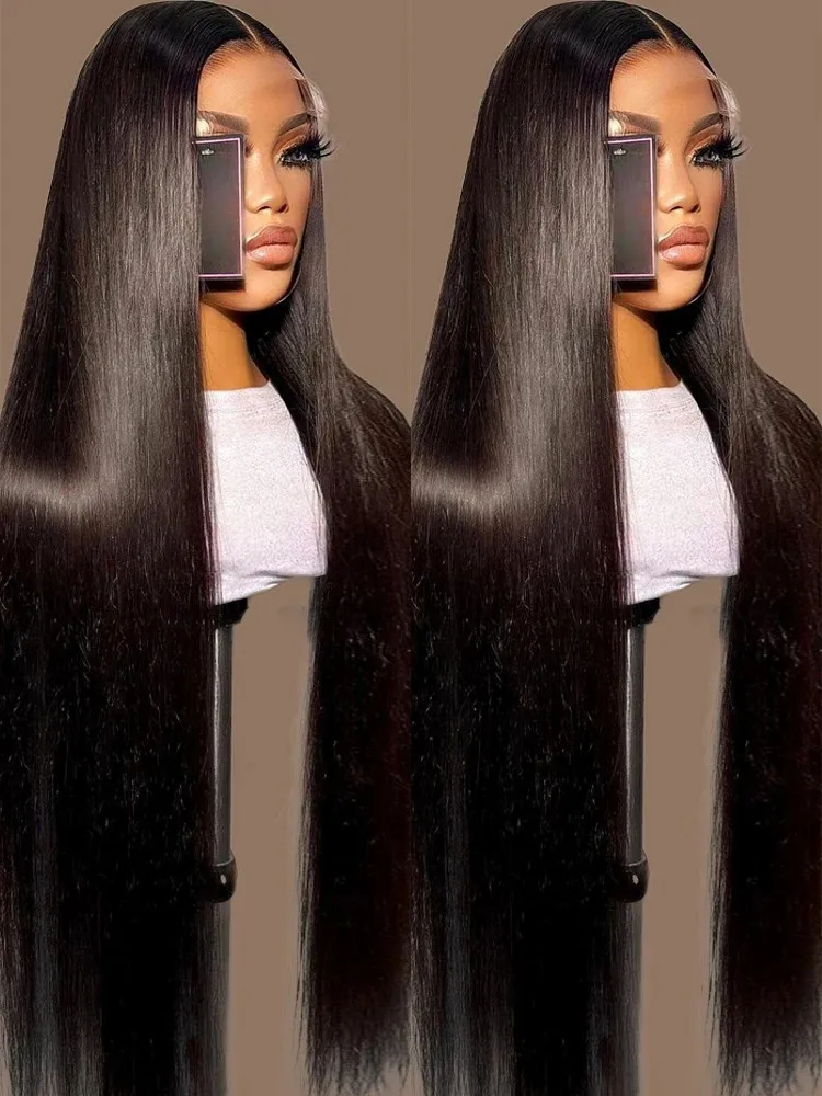 13x6 13x4 Bone Straight Lace Front Wigs Human Hair 30 Inch HD Lace Frontal Wig 4x4 Closure Wig 360 Human Hair Lace Frontal Wigs