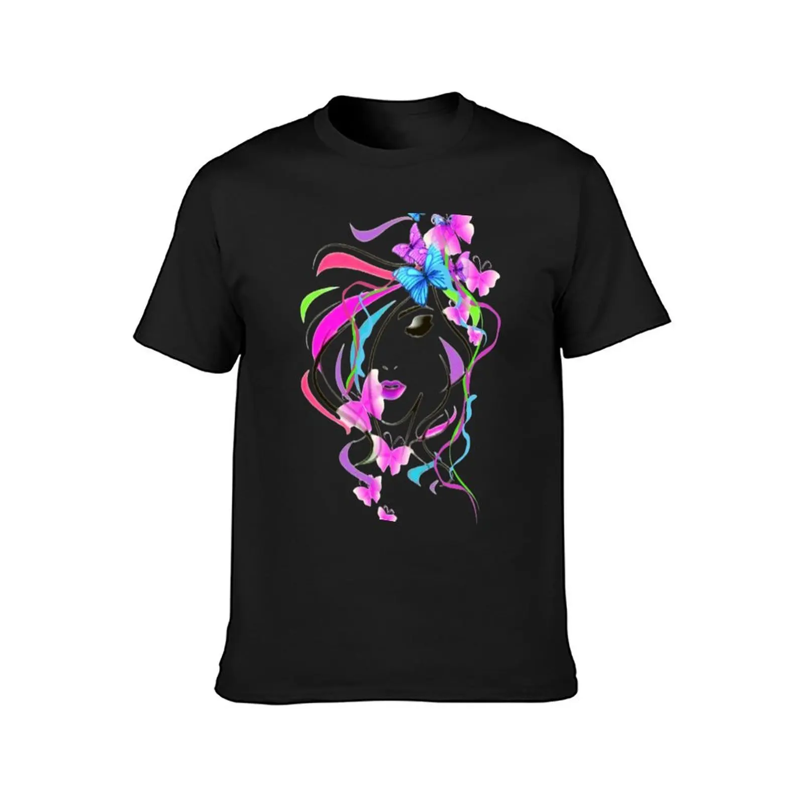 Butterfly Lady, Bohemian design, Abstraction, bold colorful abstract playful design inspired by nature T-Shirt