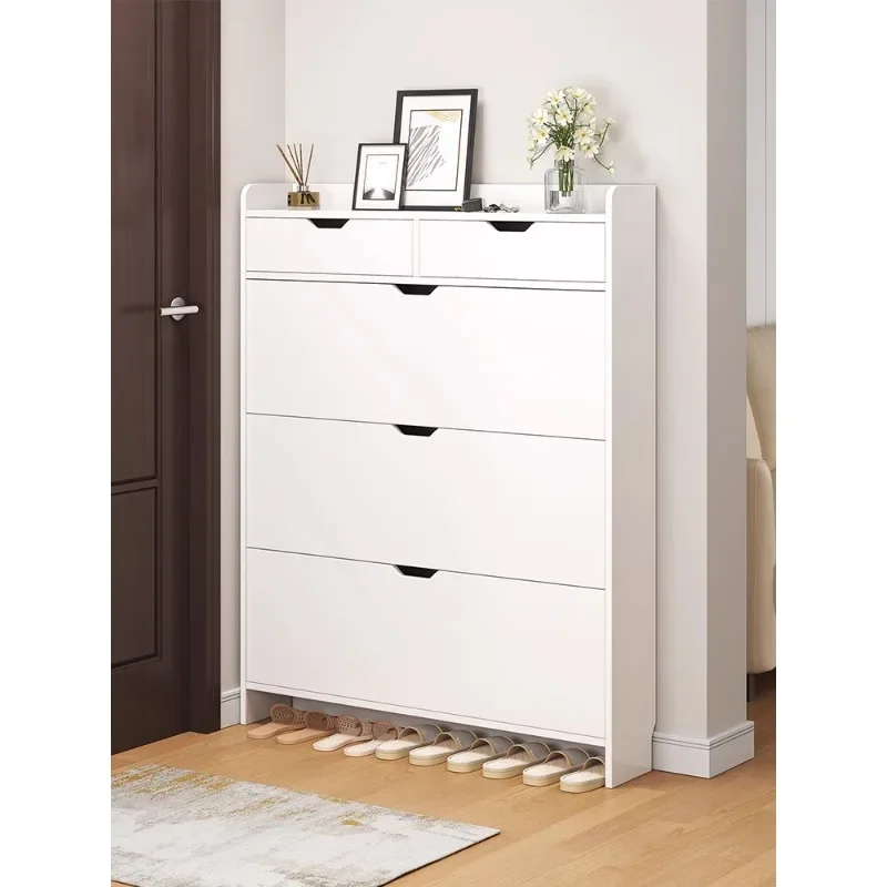 

Cream wind simple ultra-thin shoe cabinet of the home popular entry tipping bucket entryway cabinet storage shoe rack