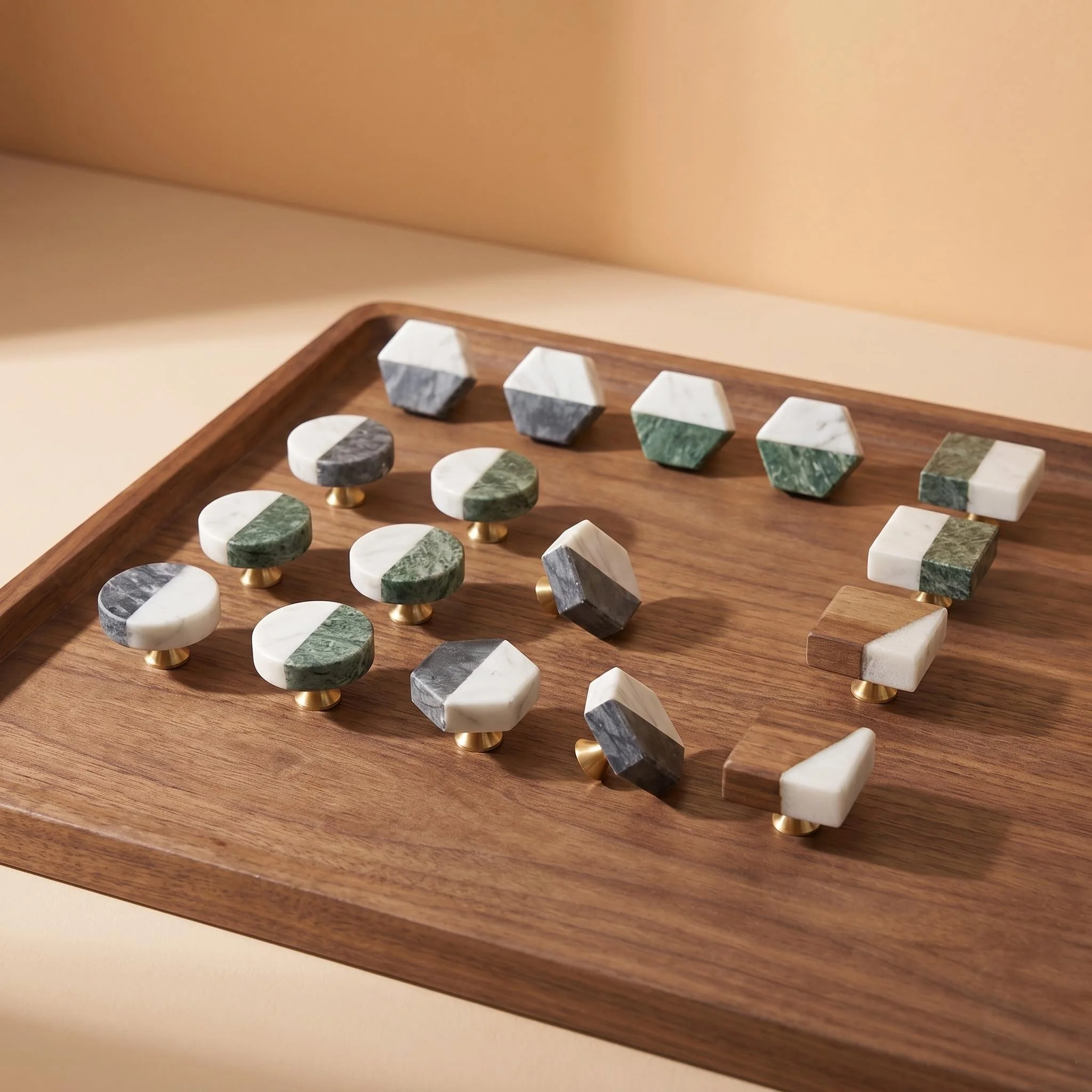 Brass Drawer Knobs, Wooden Dresser Pulls, White Stone Cabinet Handles, Round Wardrobe Door Knobs, Modern Furniture Hardware