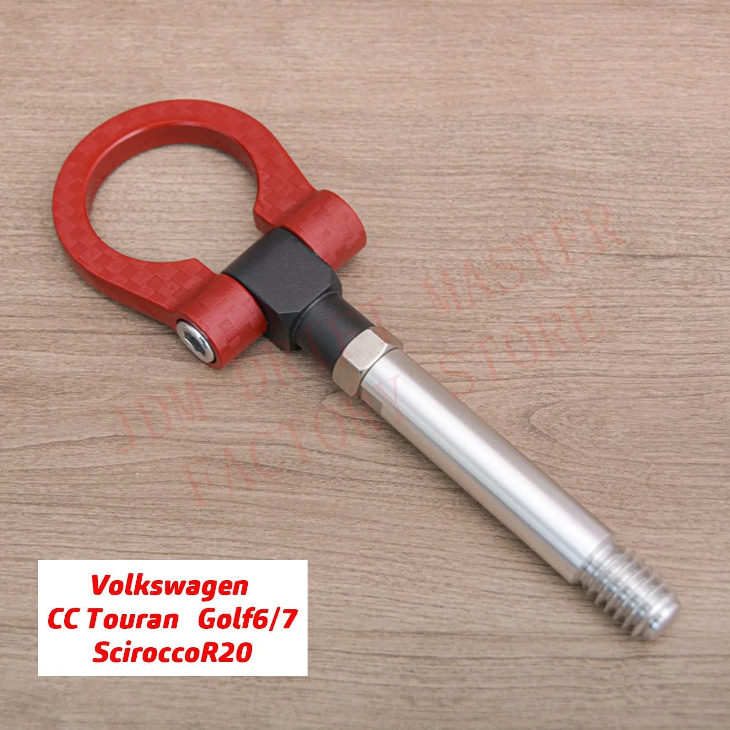 JDM Carbon Fiber Billet Aluminum Screw-On Front Rear Auto Tow HooK Ring Kit For Volkswagen/Toyota/SUZUKI Swift