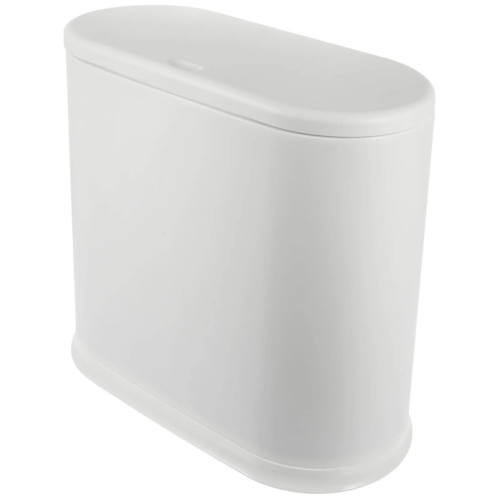 

Trash Can Lid White Color Simple Design Fits Any Room Narrow Bin Office Desk Storage Waste Paper Garbage Small Trash Can Long