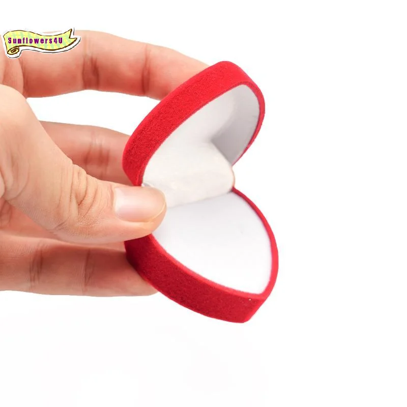 Luxury Velvet Jewelry Box 1Pc Anti-Scratch Ring Necklace Earring Organizer for Wedding Bridal Gift