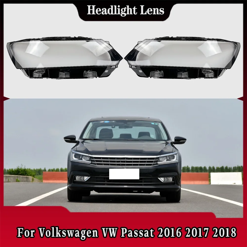 

For Volkswagen VW Passat 2016 2017 2018 Headlight Cover Headlamp Transparent Lampshade Plexiglass Replace Original Lens