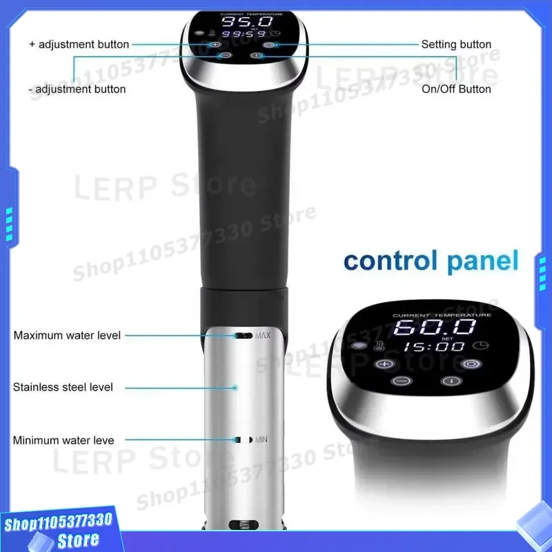 4x20L Portable Vacuum Low Temperature Cooker with Precise Thermometer Controller for Slow Cooking and Hot Immersion