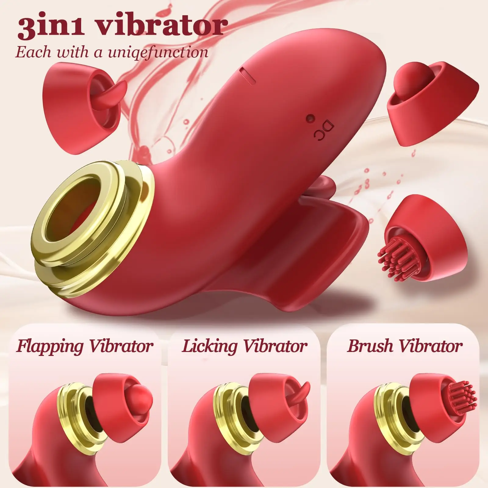 3 in 1 Mini Clitoris Vibrator เครื่องสั่นนิ้วมือ 3 หัวหัวหัวนม Clit Stimulator เพศผู้ใหญ่ของเล่นสําหรับผู้หญิง