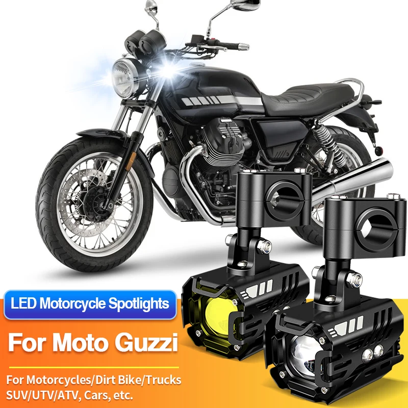 

1/2PC LED Universal Motorcycles Headlights Fog Light UTV ATV for Moto Guzzi V7 Stone E5/Special E5/V9 Bobber E5/V85 TT/V85 TT E5