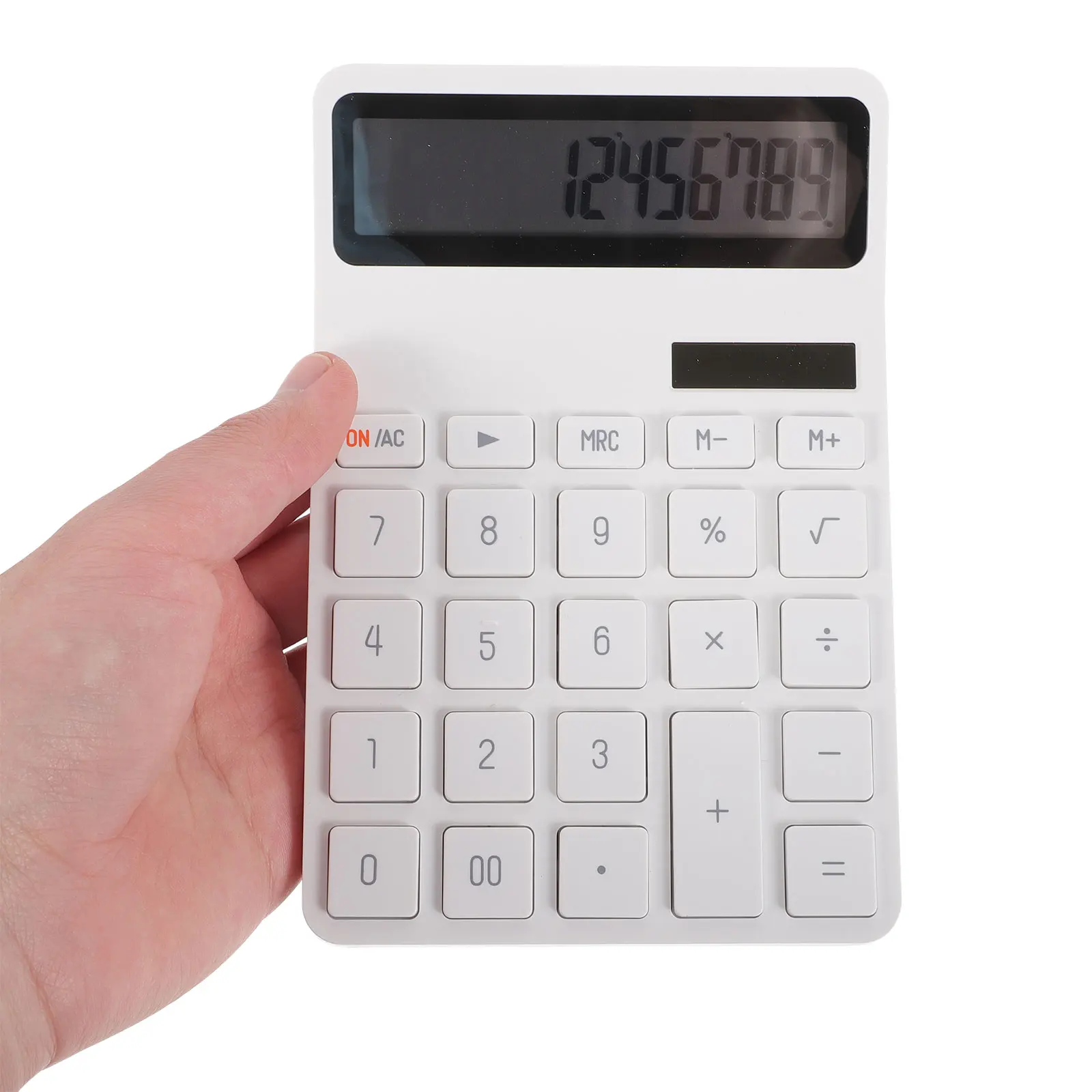 Digital Desktop Calculators Large Display White Abs Student Office Tools Scientific Calculator Plastic Solar Power