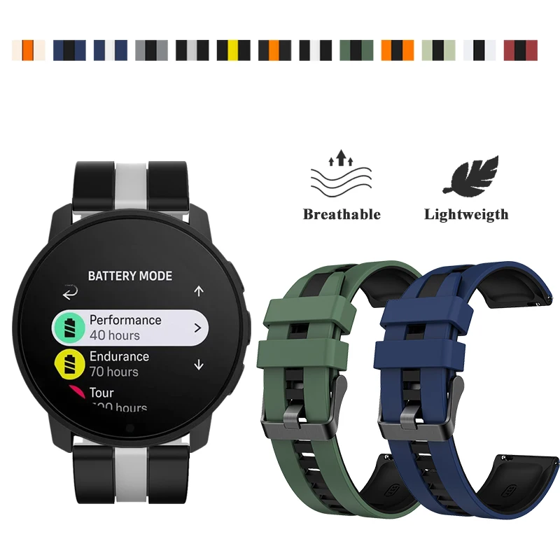 Band for Suunto 9 Peak Pro Offical Silicone 22mm Universal Strap Suitable for Suunto Vertical/5 Peak/Race S