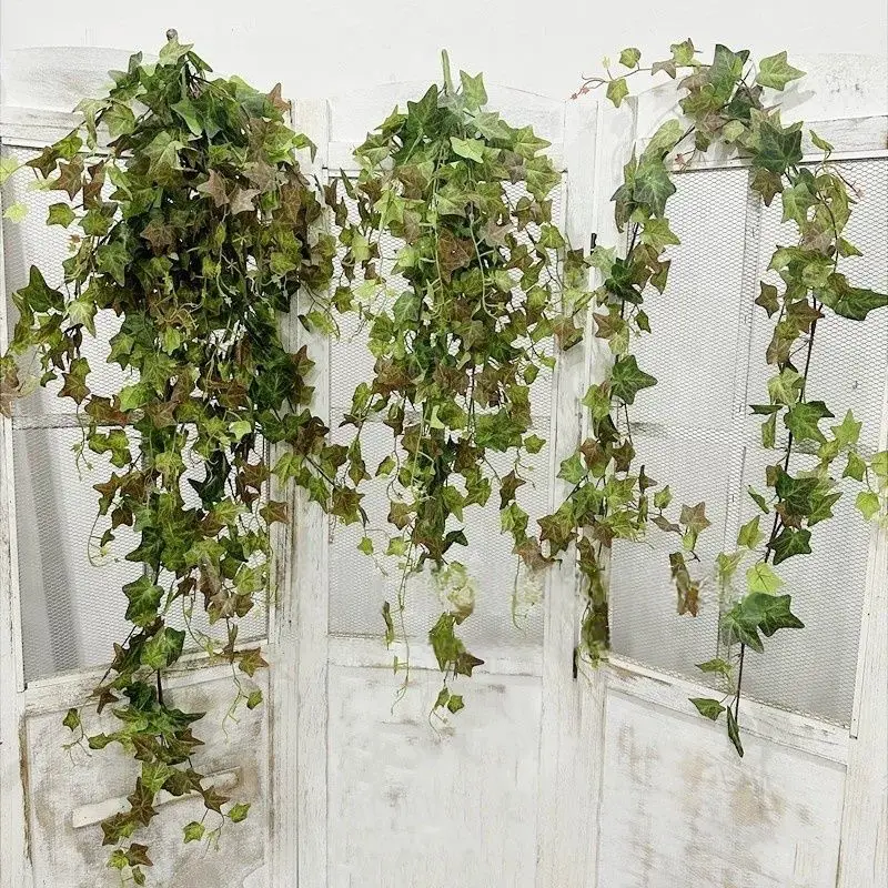 ديكور معلق على شكل عبلاب صناعي للخريف، نباتات خضراء مزيفة للديكور الداخلي، المطعم، المكتب، تصميم الحديقة الخارجية #6