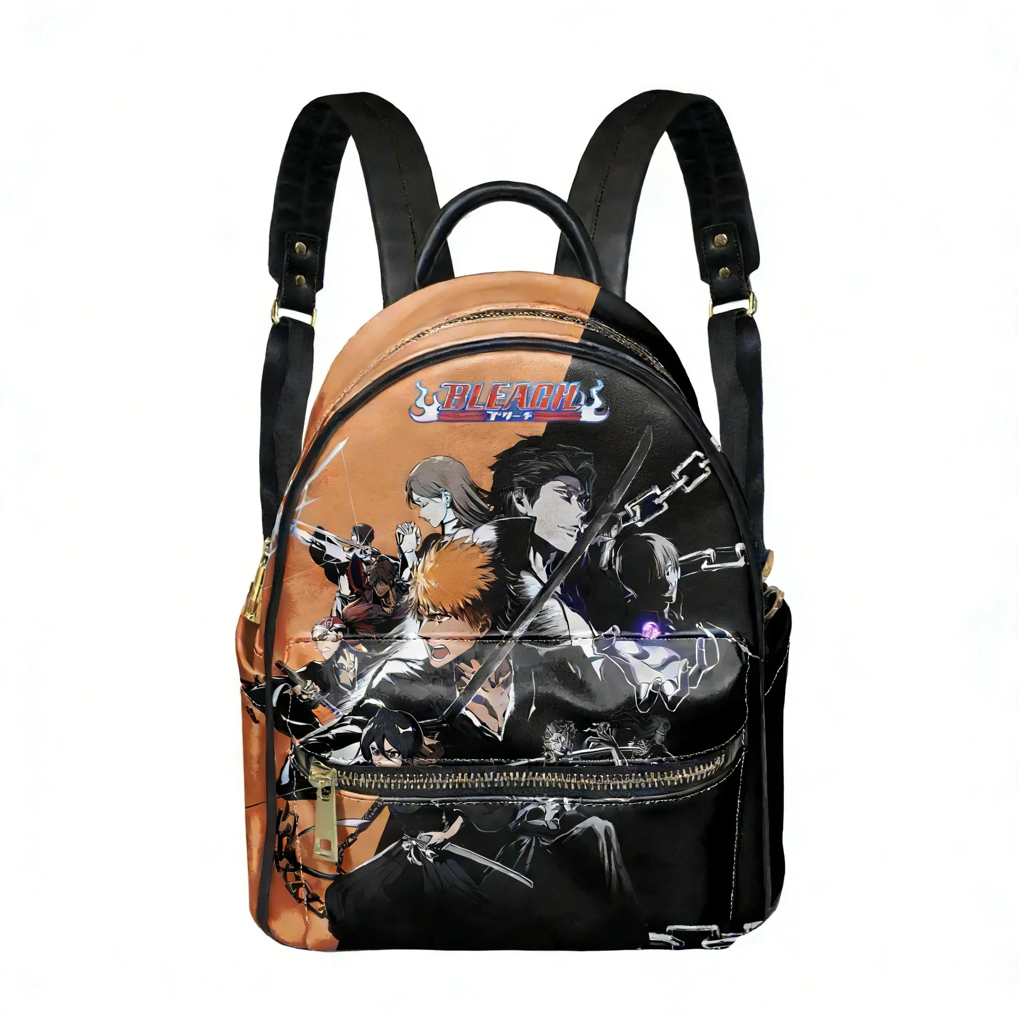 Bleach Backpack Womens Mens Knapsack Custom Made Text Image Double Shoulder Bags Business Travel Bookbag Rucksack Gift Daypack