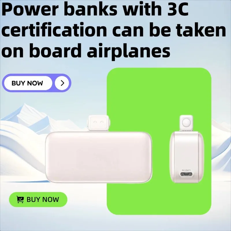 

Capsule Power Bank 5000mAh Compact and Portable For Apple Fast Charging Mini Wireless Power Bank