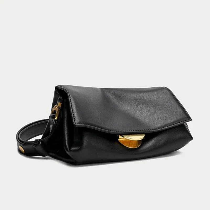 Skórzana torba na ramię dla kobiet, torby crossbody, wiele kieszeni, torebka z regulowanym paskiem, luksusowa torebka, markowy design, moda