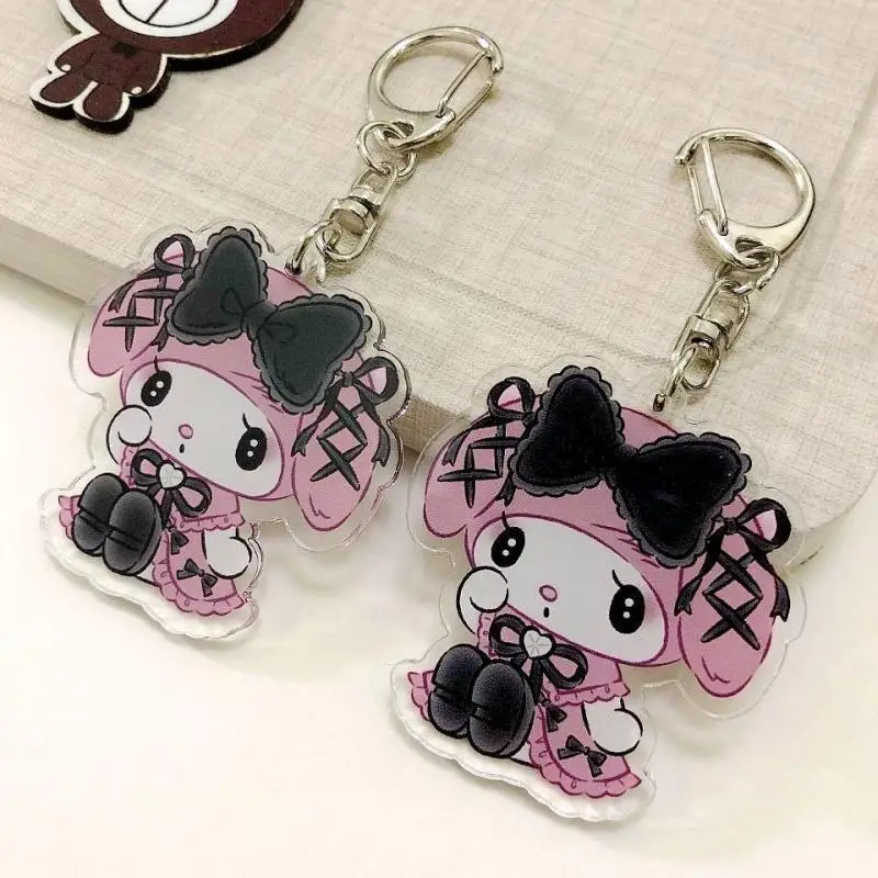 Sanrio My Melody Kuromi Key Chain Kawaii Dark Wind Fun Styling Girl Backpack Pendant Anime Accessories for Children Gifts