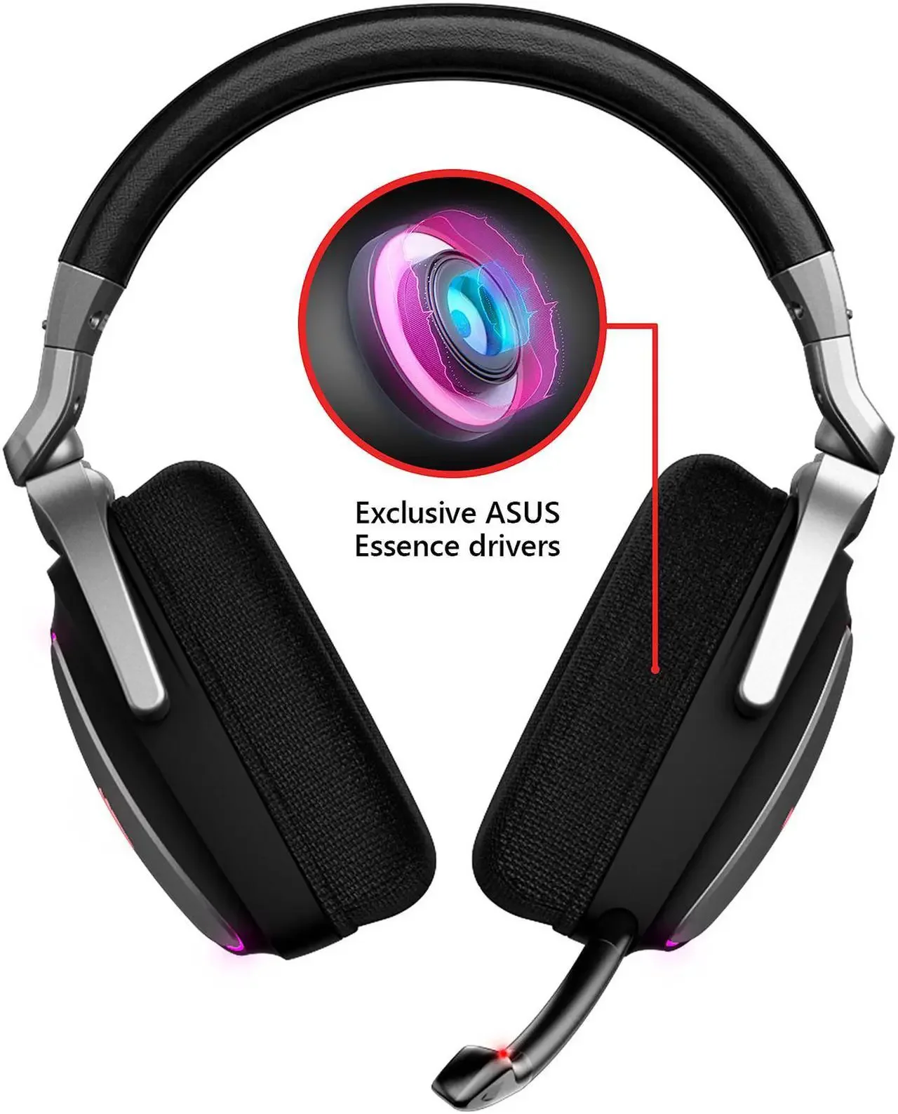 ASUS RGB QUAD-DAC GAMING HEADSET 7.1 Channel USB Over-Ear Headphones PC PS4 PS5 Xbox One Noise Cancelling Soft Earmuff