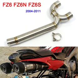 FZ6N Motorcycle Exhaust Middle Pipe Link Connect Motorbike Accessories For Yamaha FZ6 FZ6N FZ6S 2004-2011 fz6 exhaust muffler