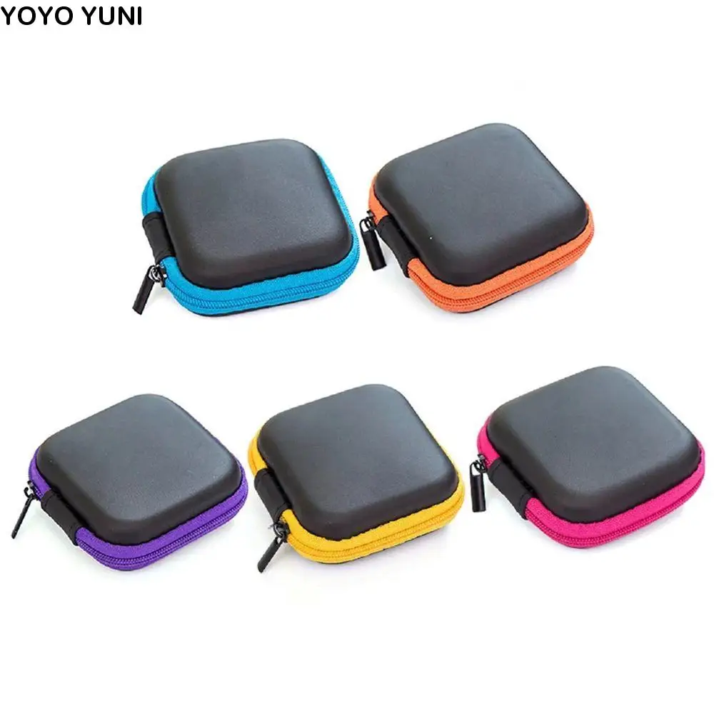 

Mini Protective Case Zipper Holder Case Anti-fall Memory Card Storage Box Earphone Bag Headphone Holder Case Earbuds Pouch