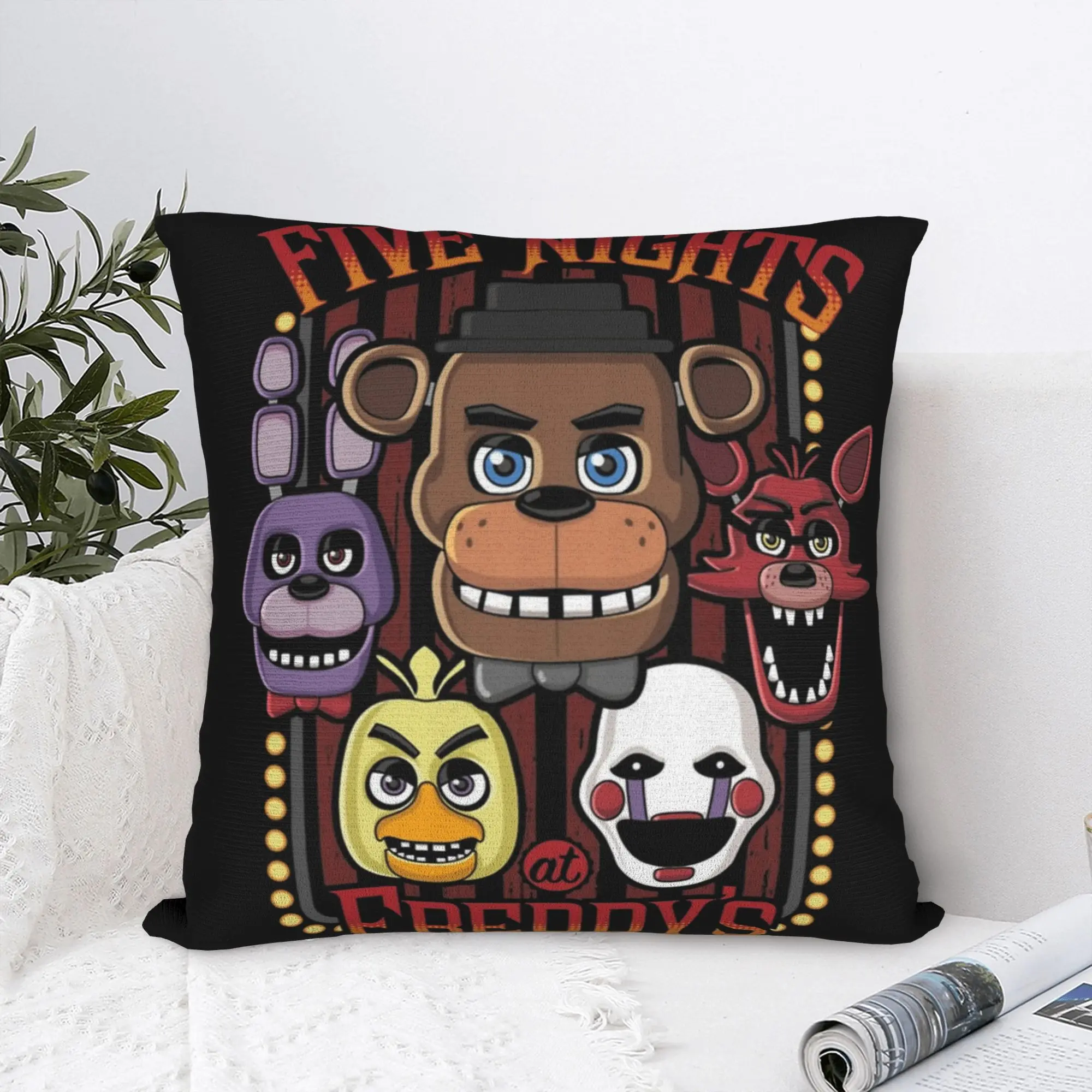 FNAF At Freddys Pillow Case  Soft Pillow Cover Cute Funny Pillowcases For Living Room Sofa