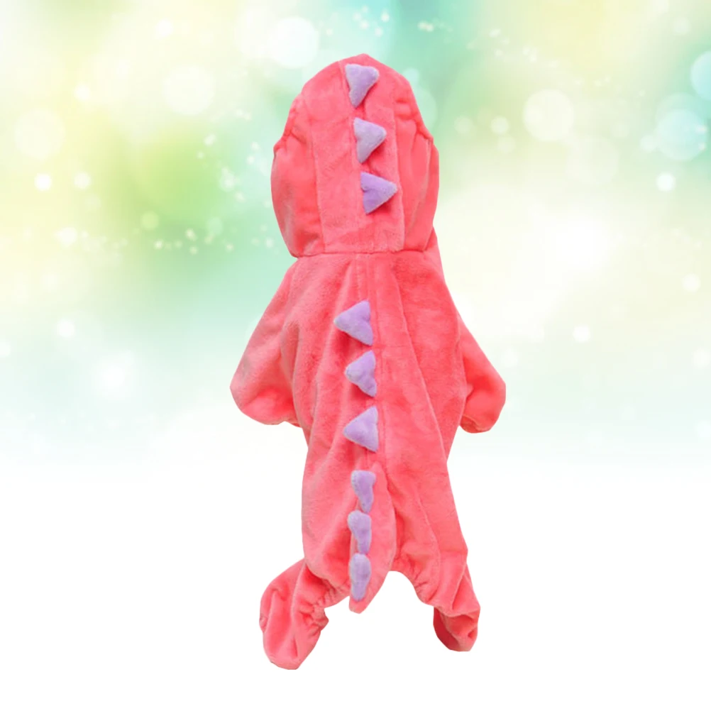 

Dinosaur Four-legged Suit Velour Material Winter Pet Clothes Costume Red Easy Wear Take Off Dog Jacket Pet Supplies