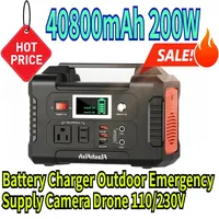 Portable Power Station 40800mAh Battery Charger Outdoor Emergency Supply Camera Drone 110/230V Solar Generator AC 200W Powerbank