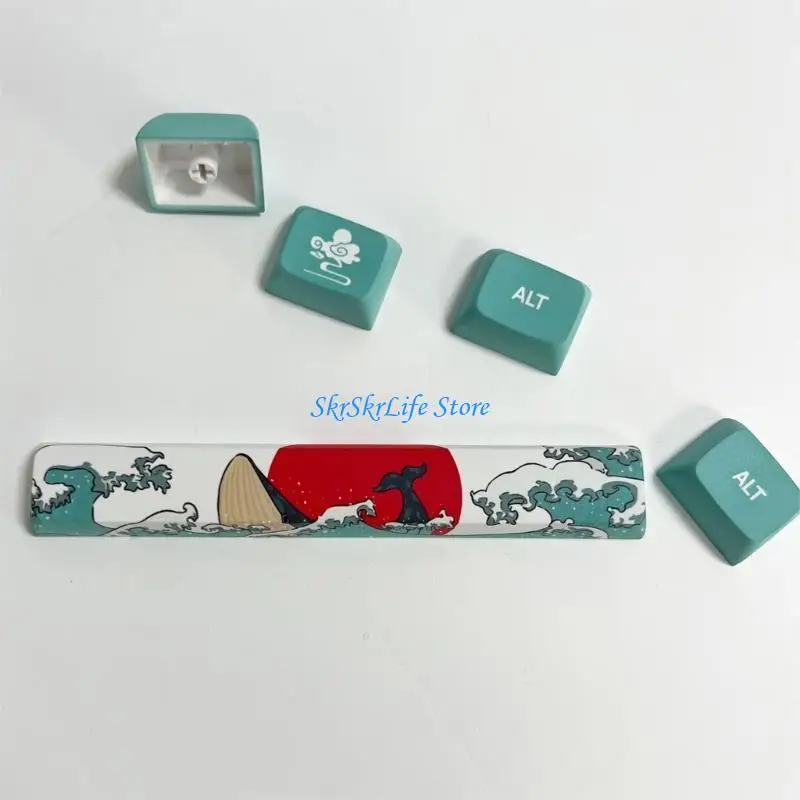 

E65E пользовательские клавиши Coral Sea Keycap 5-боковой Dye-Sublimation Keycap Долгосрочное использование