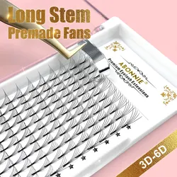 Abonnie Russian Volume Eyelash Extensions Eyelash Bouquets Volume Long Stem Soft Matte Black Premade Extension