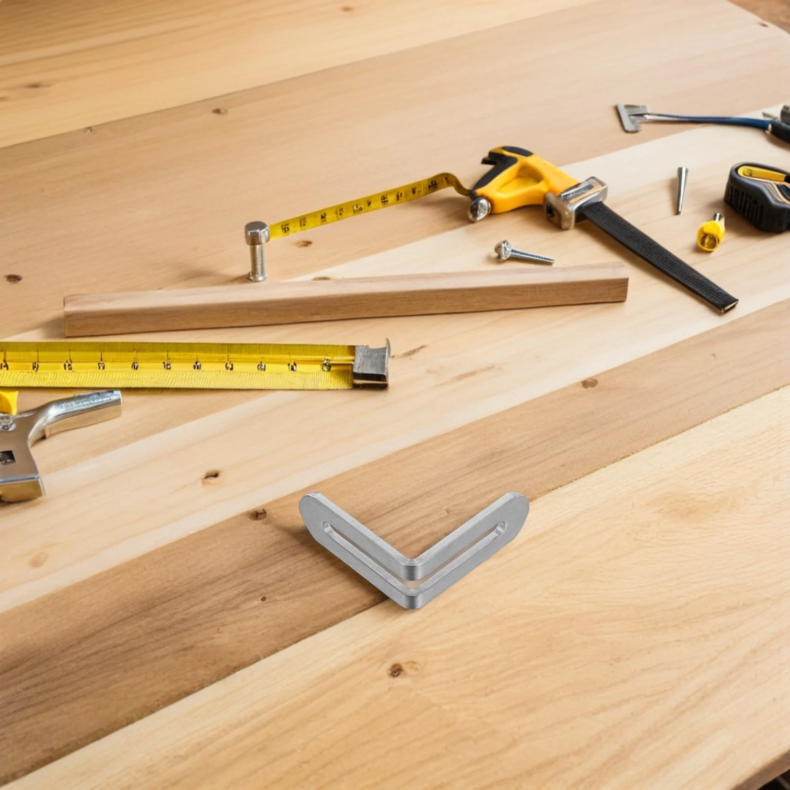 

20Pcs Durable Stainless Steel L Shaped Slotted Brackets Adjustable Furniture Supports for Shelves Cabinets Tables