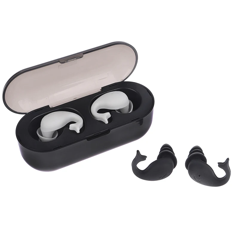 Tampões de silicone macio para viagem, redução de ruído, protetores auriculares para estudo, sono, impermeável, anti-ruído, protetor auricular, saúde, 1 par