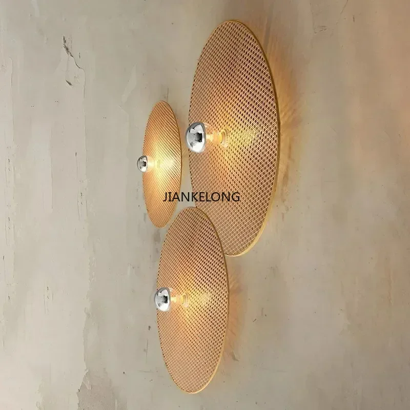 Imitation Rattan Wall Lamp For  Kitchen Corridor Classic Loft  Rattan Lamp For Home Resturant Bedroom Bedside Lighting