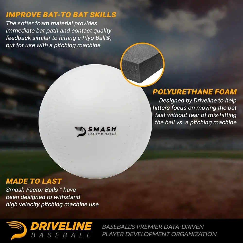 High-Density Foam Baseballs - 4 oz, 12 Pack Hitting Practice Balls view 4