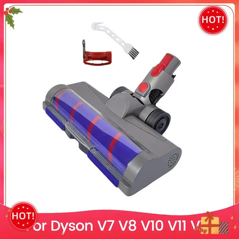 

ABLE-Electric Floor Brush Head For Dyson V7 V8 V10 V11 V15 Vacuum Cleaner Spare Parts With LED Dust Lights