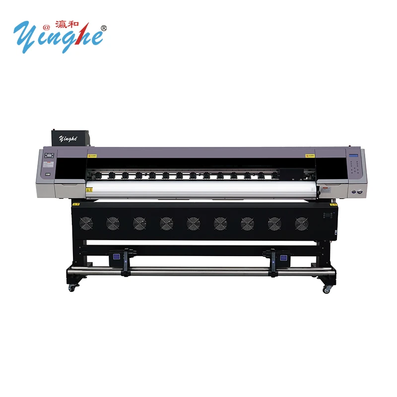 2m Large Format Eco Solvent Printer Inkjet Printing Machine For Soft Lightbox Vinyl Sticker Vehicle Wrap Advertising Production
