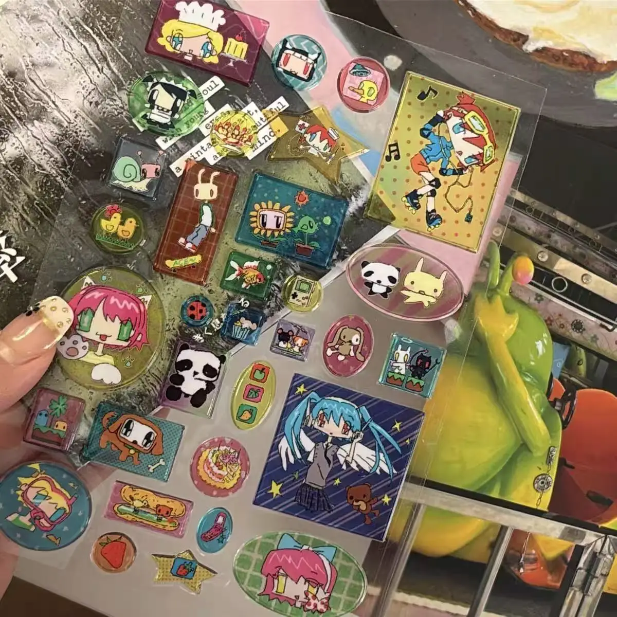 Ancient Bubble Sticker Japanese Cute Cartoon