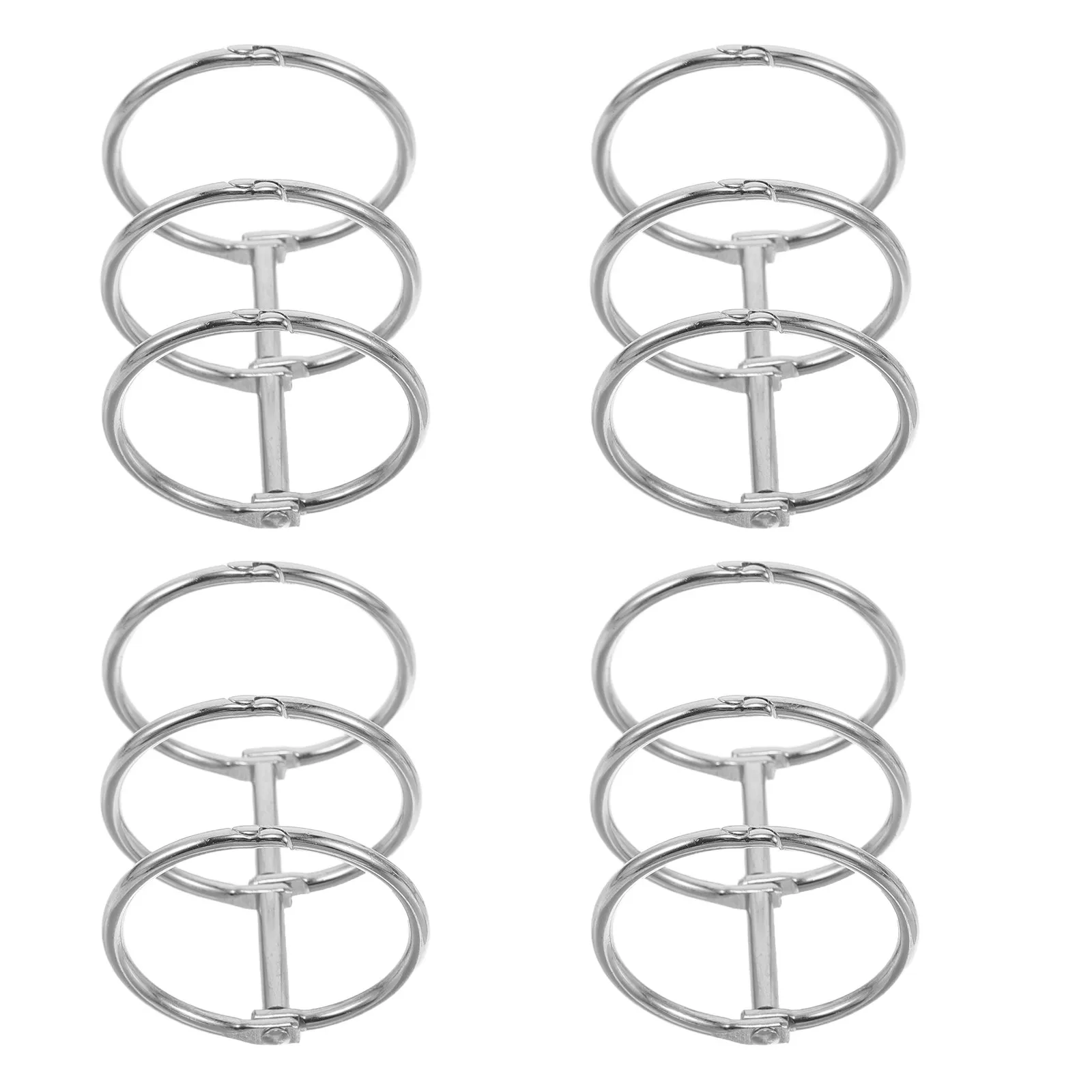 4Pcs DIY Metal Loose Leaf Binder Rings Hinged Snap Closure 30Mm Diameter Heavy Duty Scrapbook Photo Album Book Rings Planner