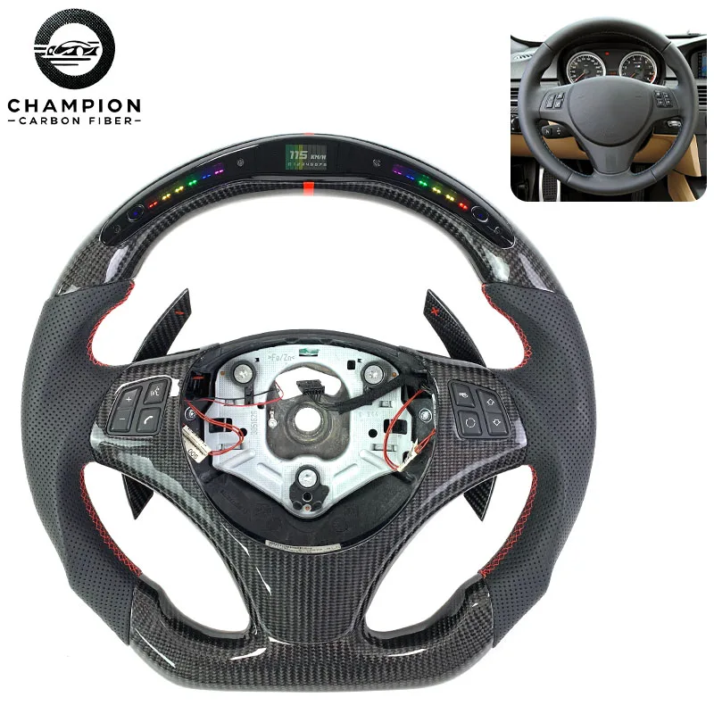 

Для рулевого колеса из углеродного волокна со светодиодным дисплеем M3M4 E70 E83 E84 E85 E89 E90 E91 E91 E92 E93 Лопасти переключения передач на руле автомобиля