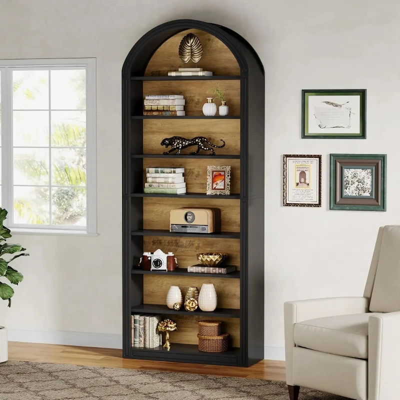 

8-Tier Floor Standing Open Display Shelving Unit for Living Room, Bedroom, Home Office