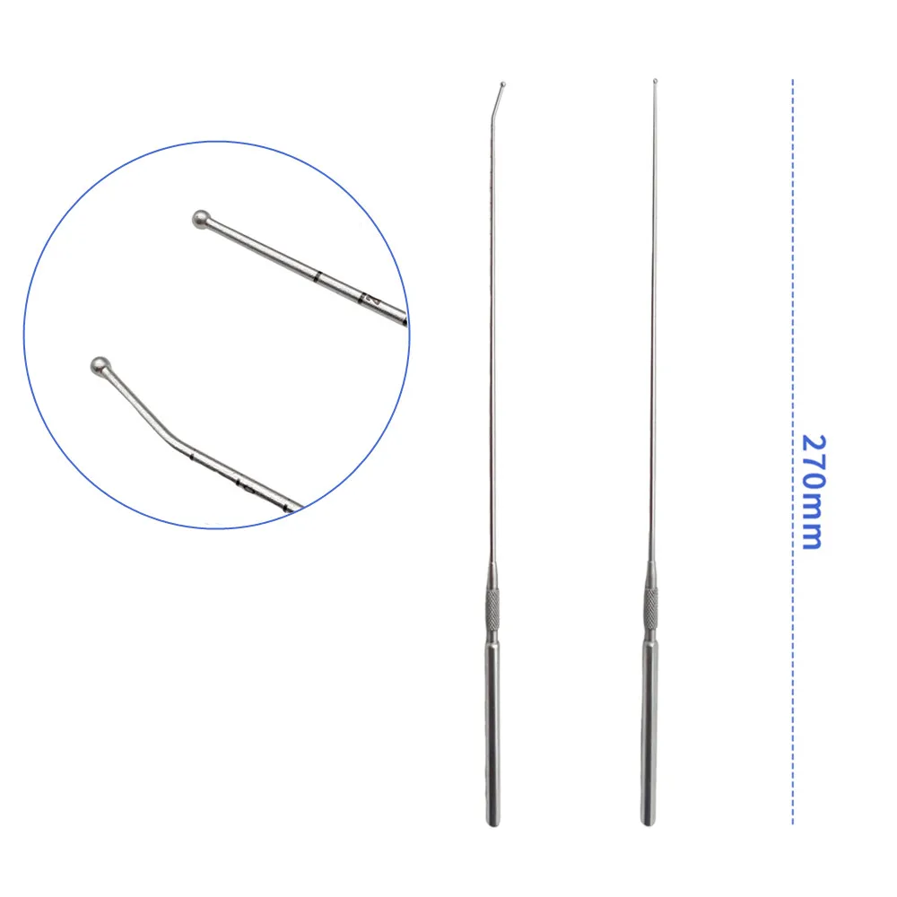 Sonda de Raíz Nerviosa de Punta Fina, Exfoliador de Raíz Nerviosa Cervical y Lumbar, Instrumento Quirúrgico Ortopédico de Doble Canal