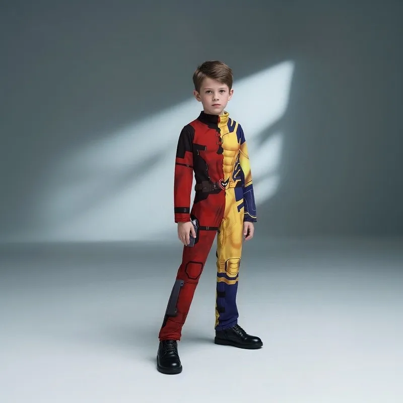 

Детский костюм супергероя, персонаж фильма, волк, комбинезон, наряд для вечеринки на Хэллоуин, удобный костюм для ролевых игр для мальчиков и девочек