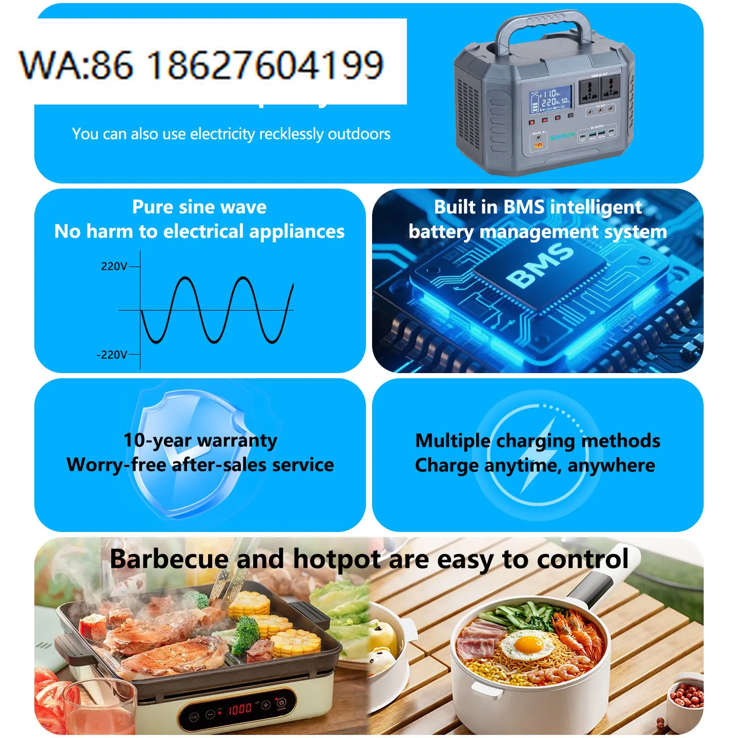 5000WH Integrated Solar Energy Storage System, Off Grid Inverter Design, Portable Outdoor Emergency Power Station